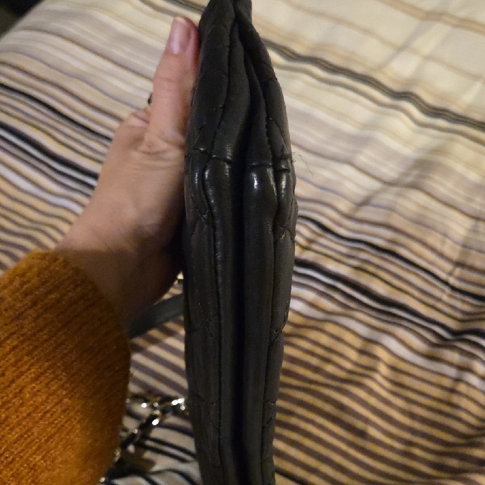DKNY Black Quilted Leather Convertible Bag EUC - Picture 7 of 12